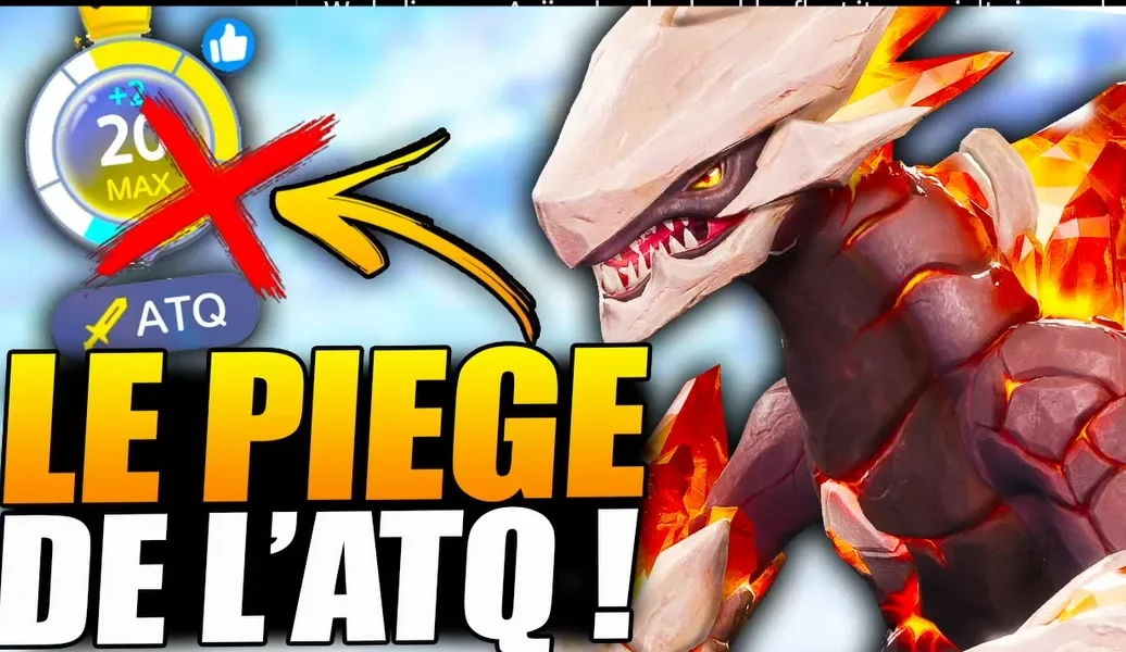 Miniature de la vidéo d’AsPig sur Aniimo Le piège de l’ATQ, une jauge ATQ 20 MAX barrée à côté d’un dragon Aniimo de roche et de lave
