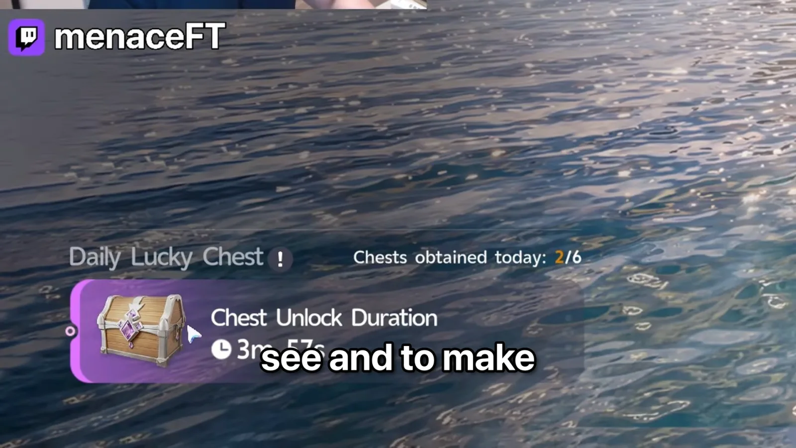 Aniimo Egg Heist Daily Lucky Chest banner after a run: Chests obtained today 2 of 6, with a Chest Unlock Duration timer