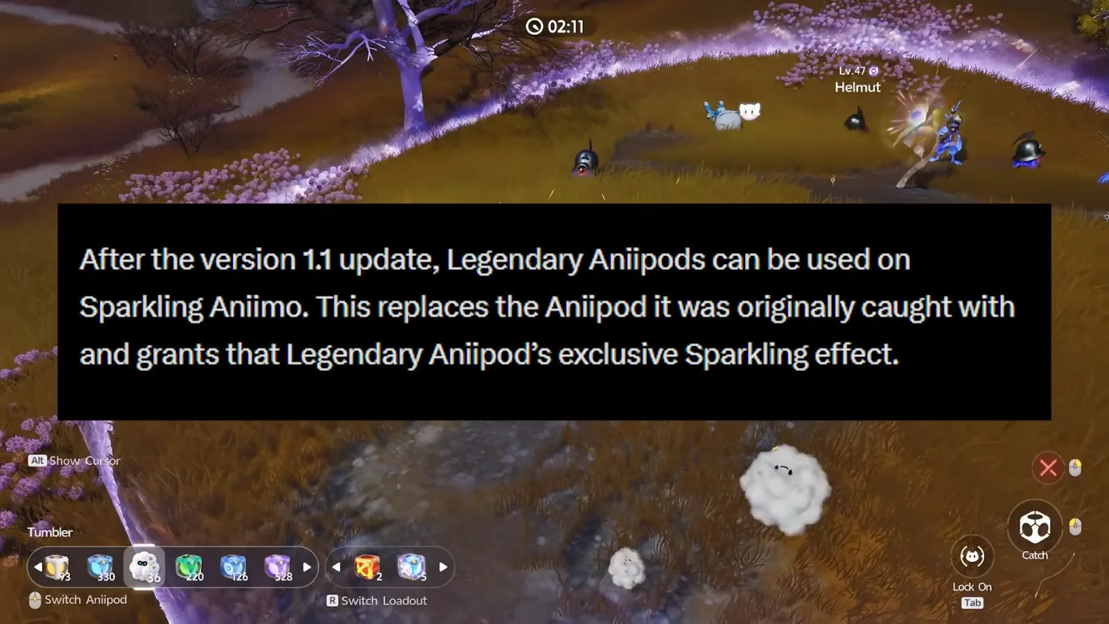 Aniimo Dev Feedback answer 4: after version 1.1 Legendary Aniipods can be used on Sparkling Aniimo, replacing the original Aniipod and granting its Sparkling effect
