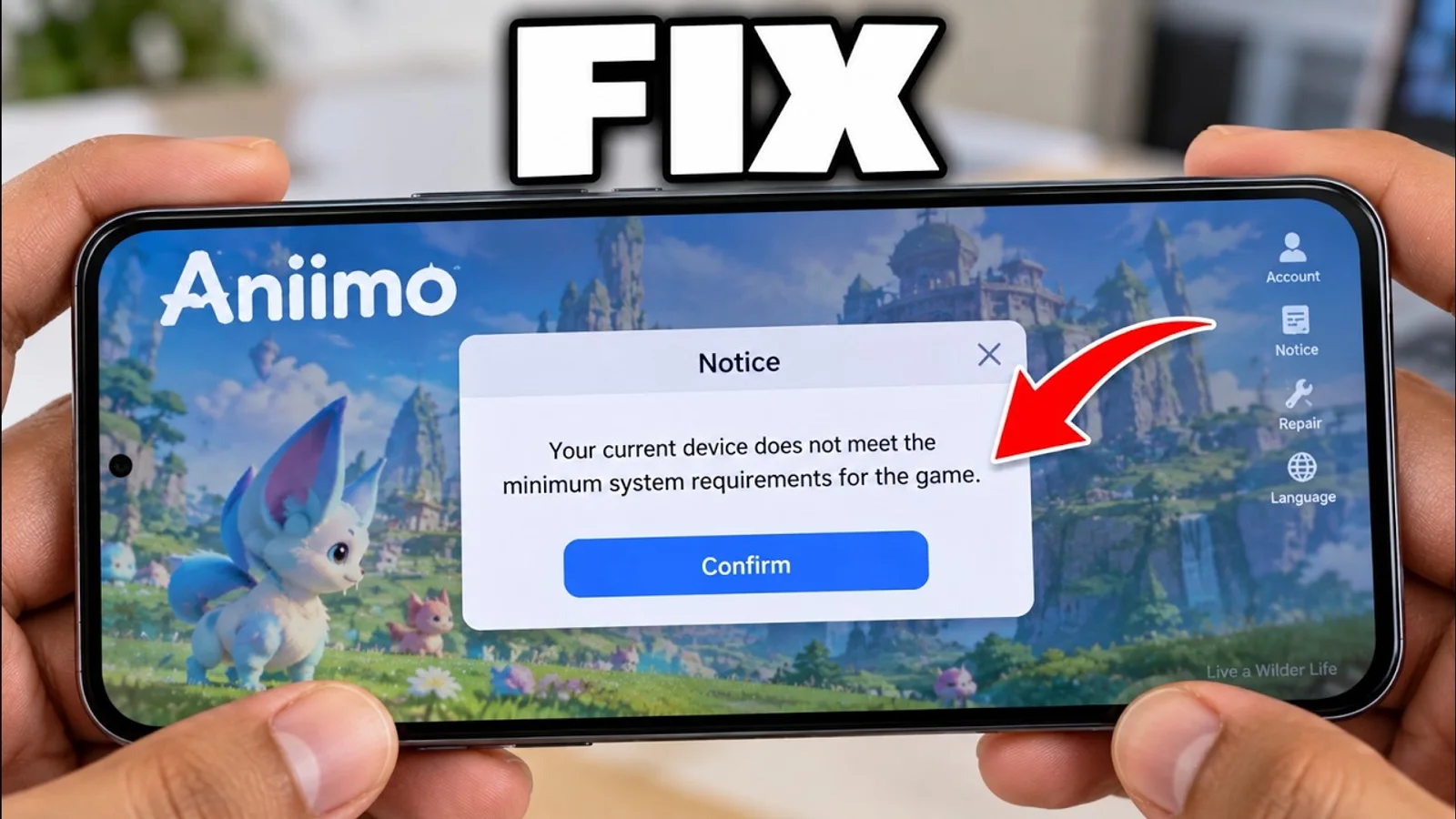 Aniimo “Your Current Device Does Not Meet the Minimum System Requirements”: Every Cause, in Order