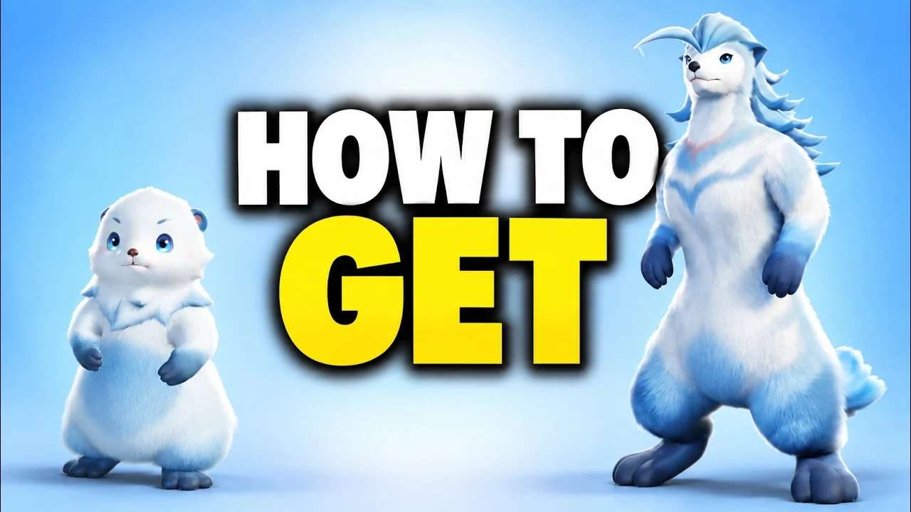 AniimoSync’s How to Get thumbnail for Aniimo: a white Popota on the left and a tall Piopiota with a swept blue mane on the right, on a pale blue background