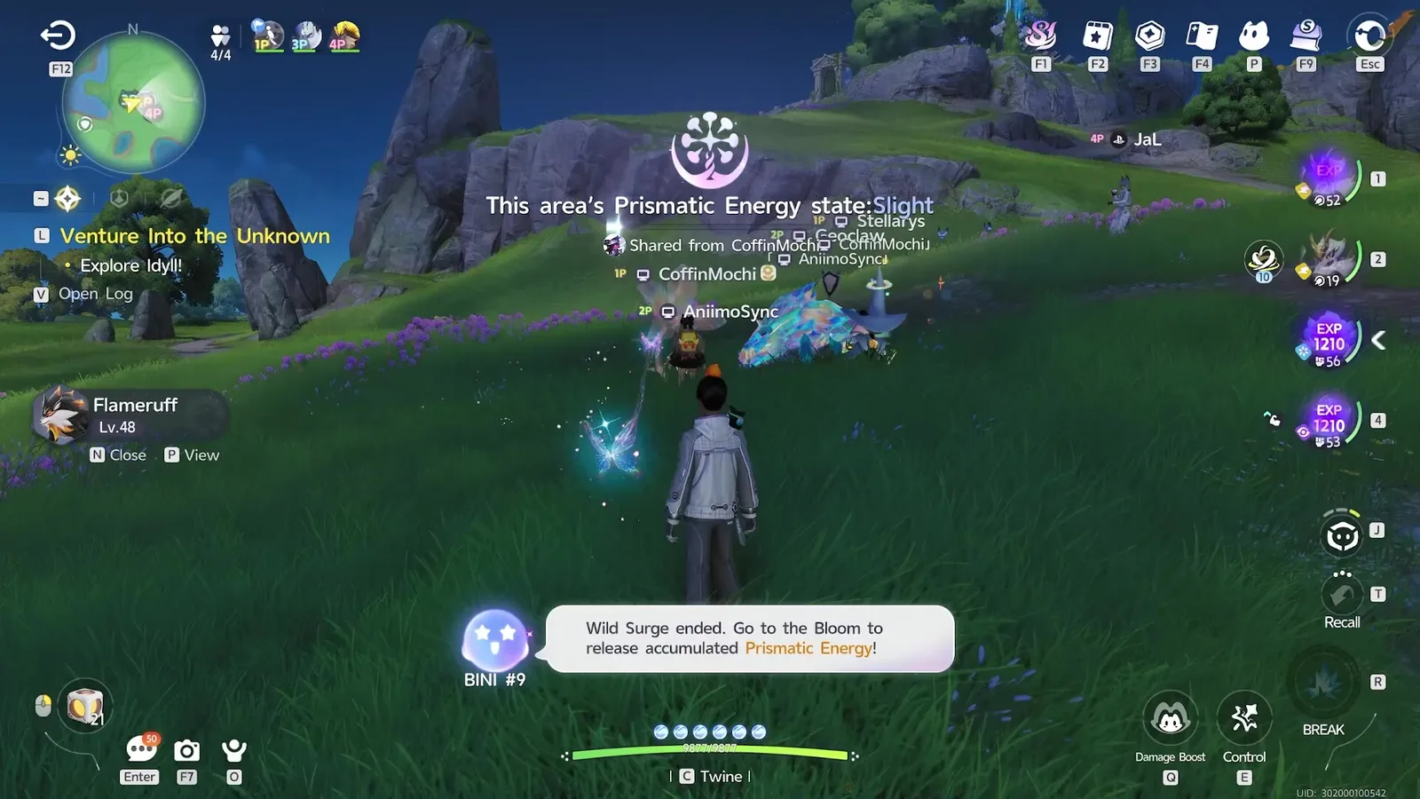 Aniimo Prismatic Energy state Slight popup marked Shared from CoffinMochi after a co-op Wild Surge in a friend’s world