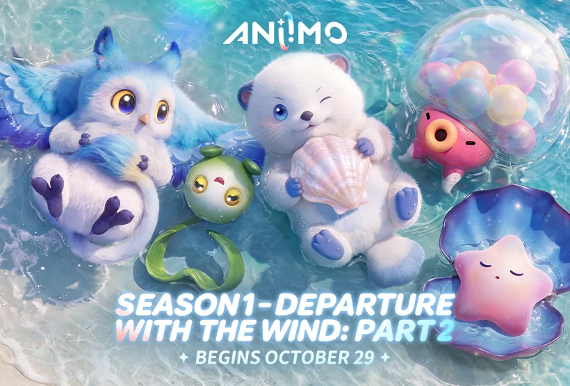 Bild aus der offiziellen Aniimo-Ankündigung „Season 1 "Departure with the Wind: Part 2" Update Notice“