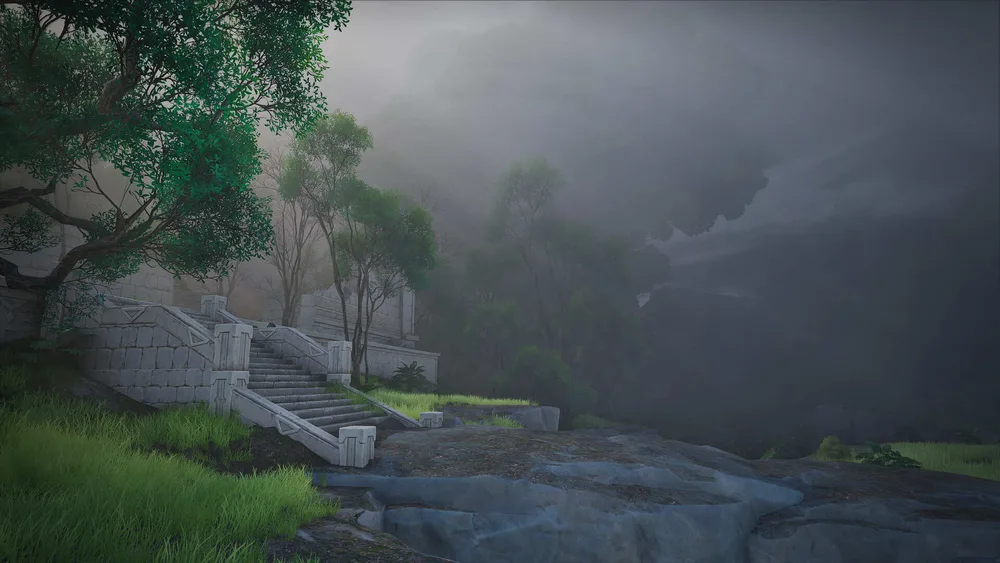 Mistwoods, the zone of Idyll where Hexxin spawns in Aniimo